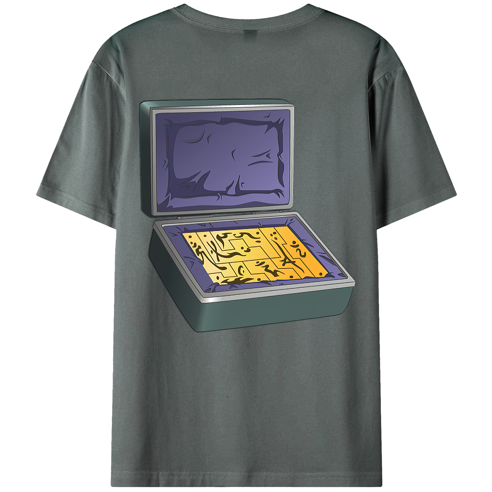 （画像用） 遊☆戯☆王 Yu-Gi-Oh! 綿100％ メンズ半袖Tシャツ（バックプリント） 通気性